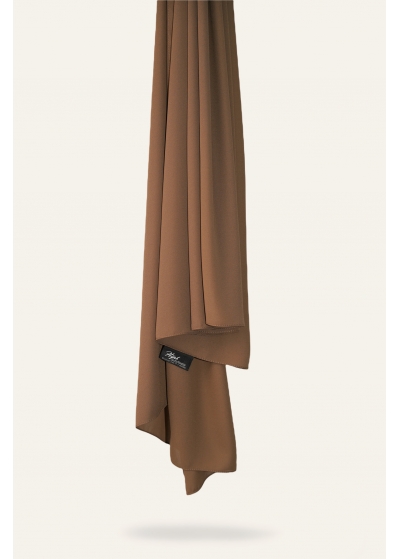 Luxe crepe hijab nut brown