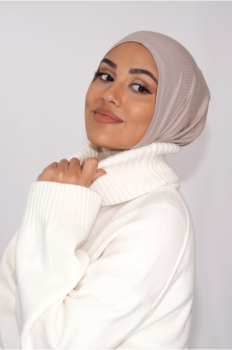 Balaclava Hijab light taupe