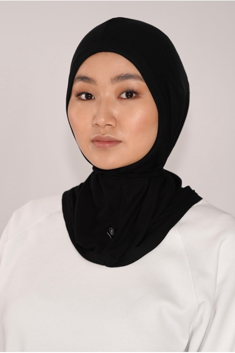Hooded Hijab Schwarz