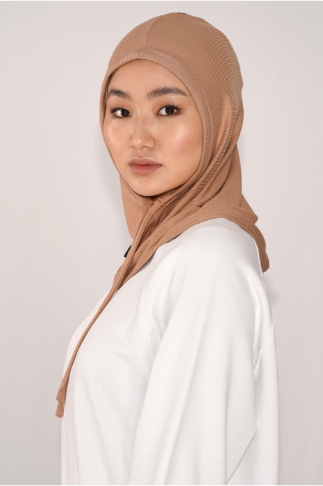 Hooded Hijab Caramel