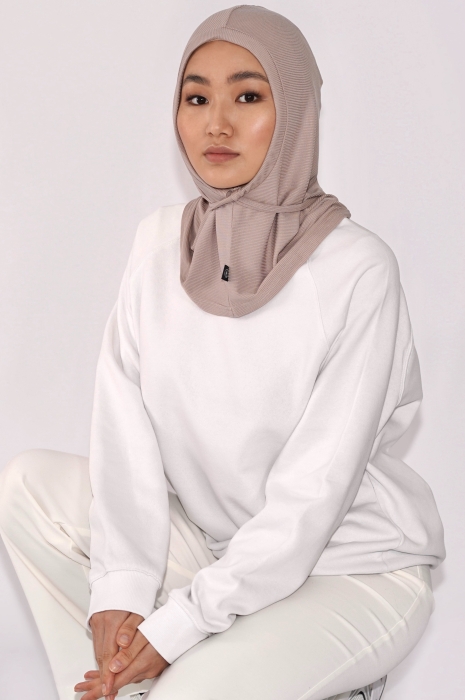 Hooded Hijab Light taupe