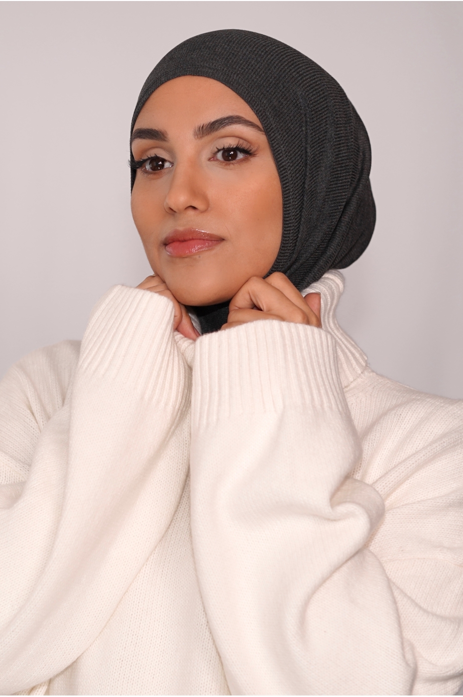Balaclava Hijab black coal