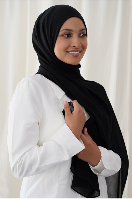 Weave Modal hijab black 1