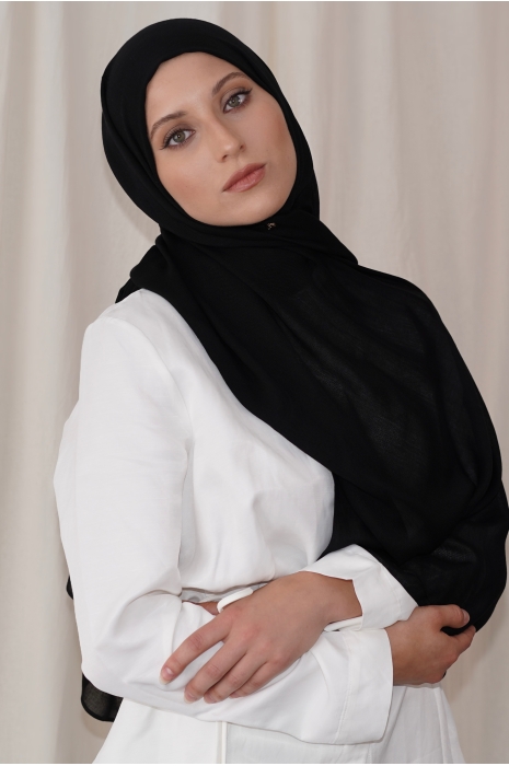 Weave Modal hijab black 3
