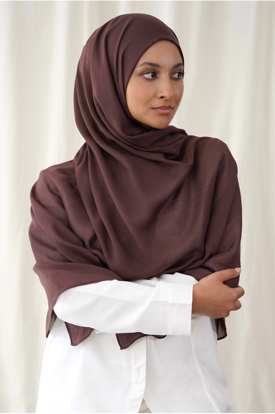 Weave Modal hijab chocolate 1