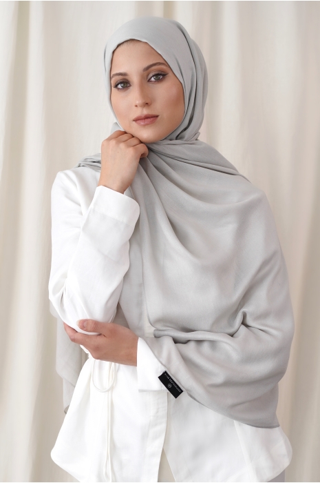 Weave Modal hijab french grey 3