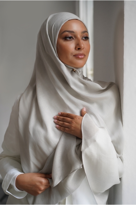 Weave Modal hijab french grey 4