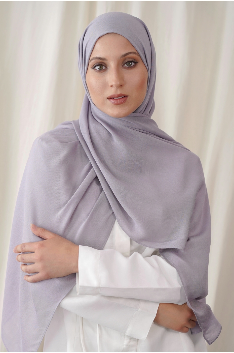 Weave Modal hijab lilac grey 1