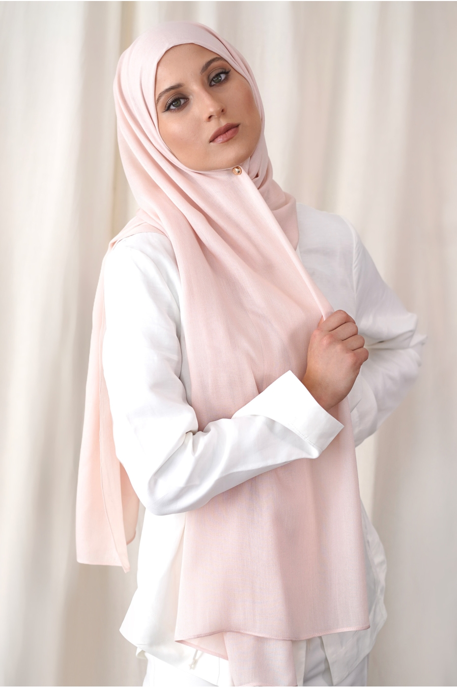 Weave Modal hijab pale pink 1