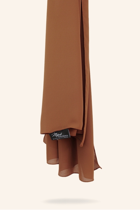 Luxe crepe hijab chocolate brown