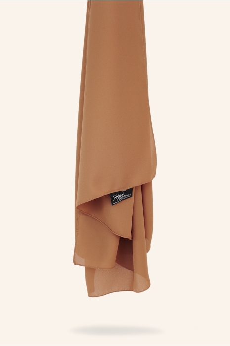 Luxe crepe hijab caramel brown