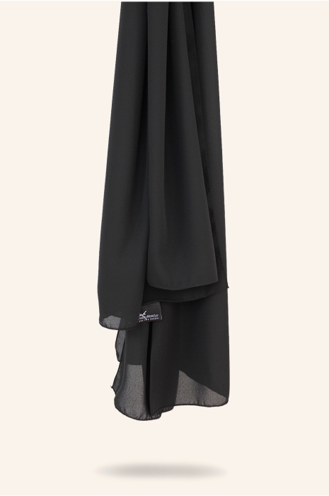 Luxe crepe hijab black